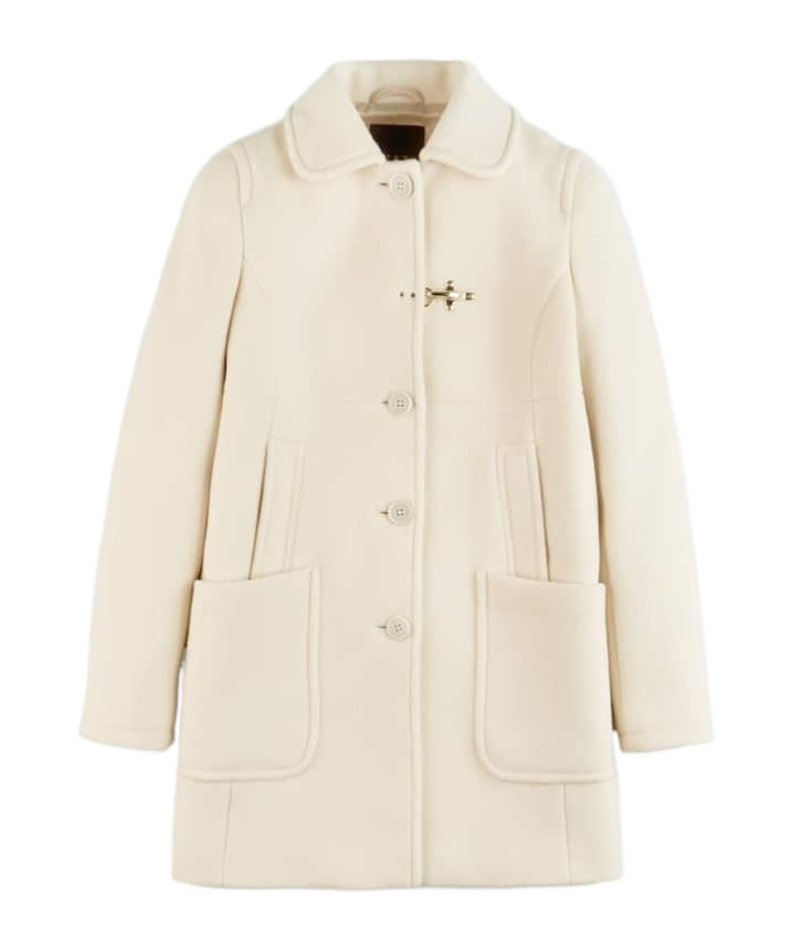 Fay Single-breasted Coat In Nude