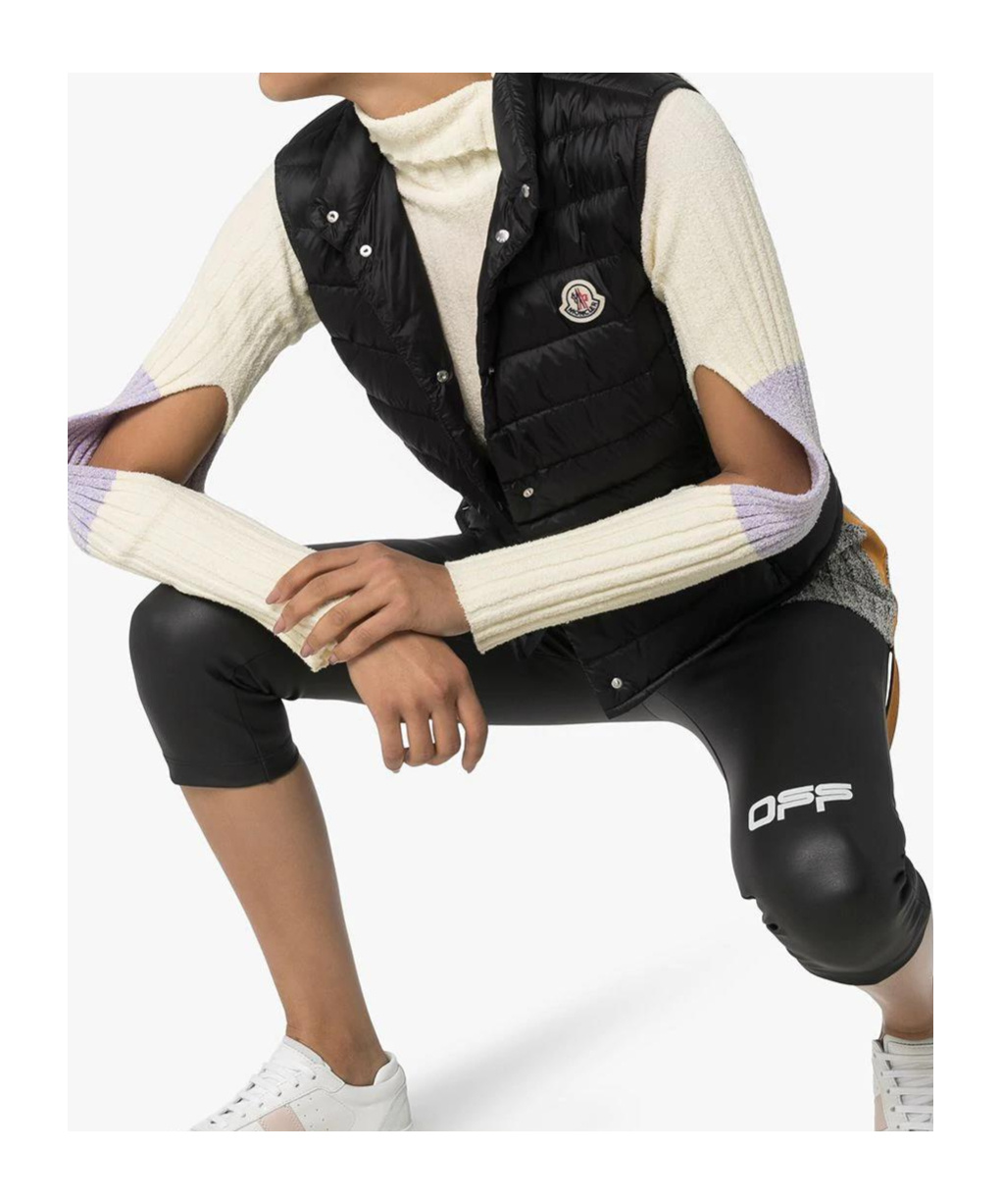 Moncler Glygos Puffer Vest W/ Hooded Collar In Black