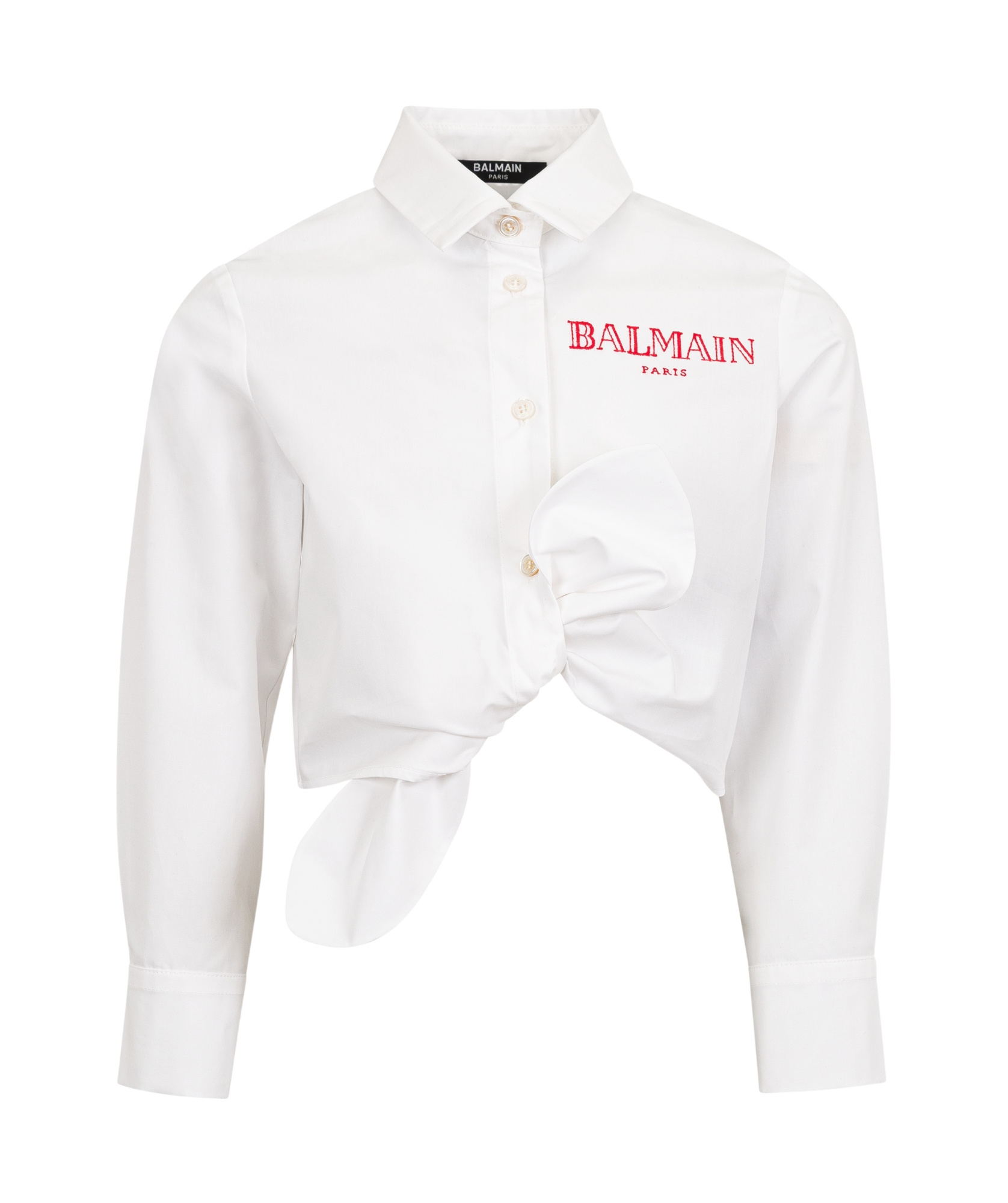 Balmain Long Sleeve Shirt In White