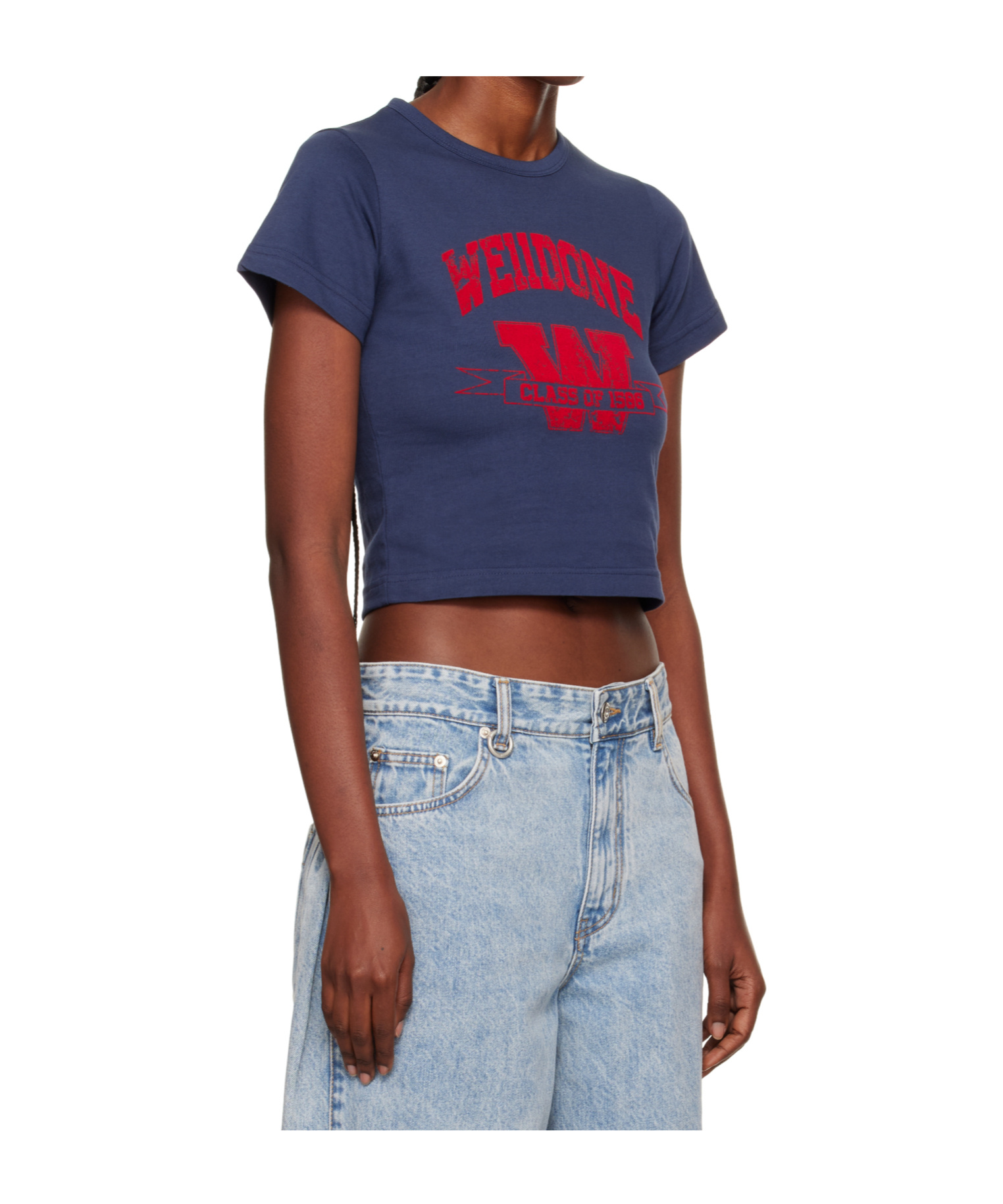 We11 Done Short-sleeved T-shirt In Blue