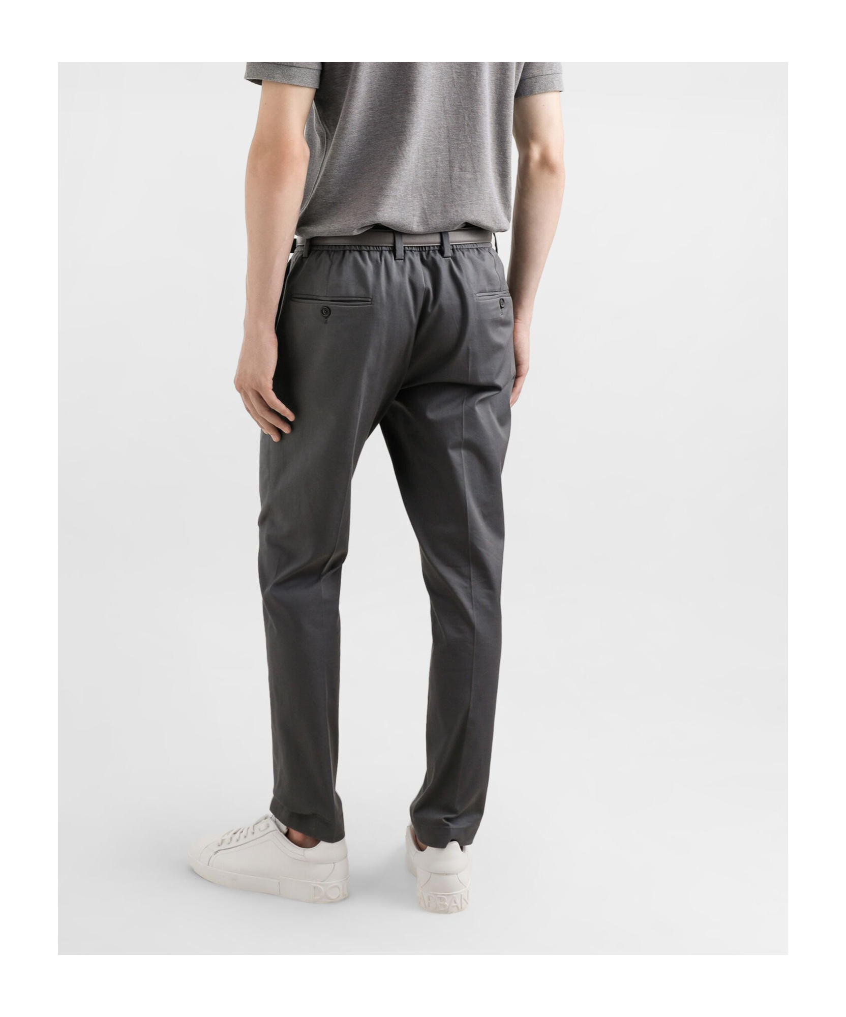 Dolce & Gabbana Cotton Slim Trousers In Black