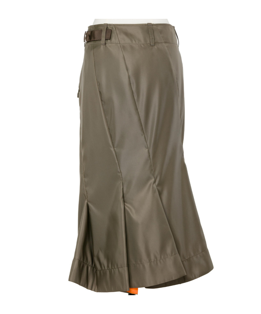 Sacai Belt Loop Skirt In Brown