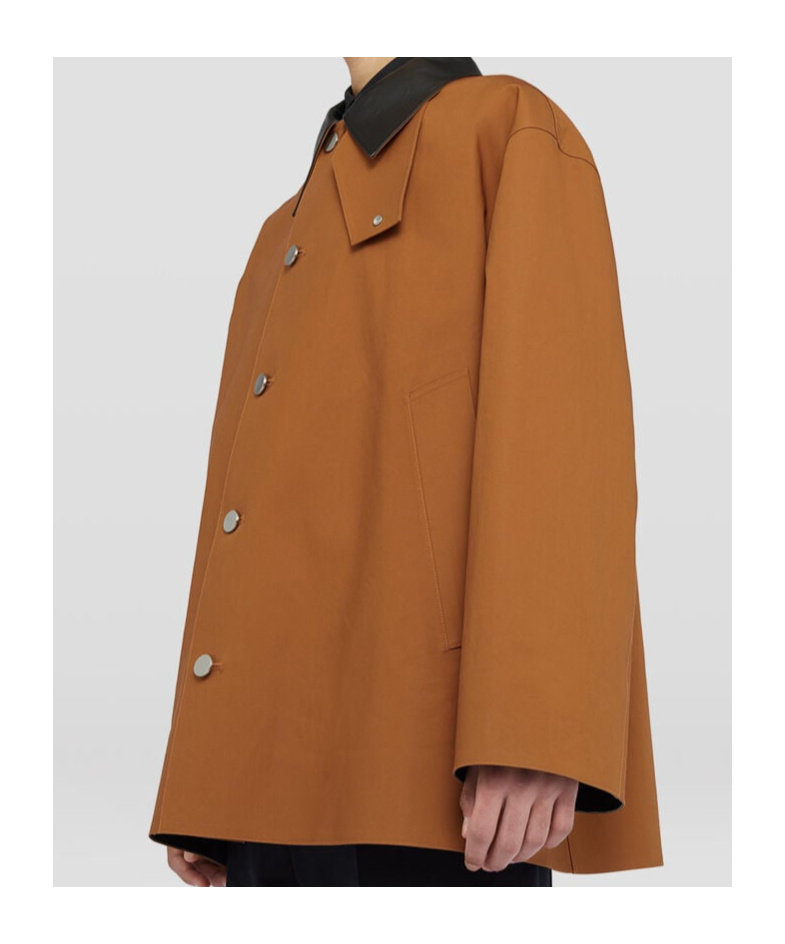 Jil Sander Long-sleeved Casual Jacket In Tobacco