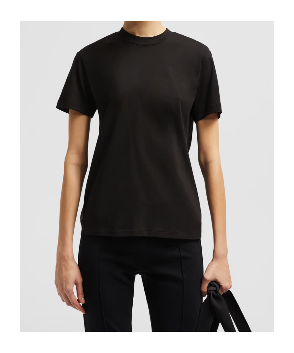 Moncler Pleated T-shirt In Black