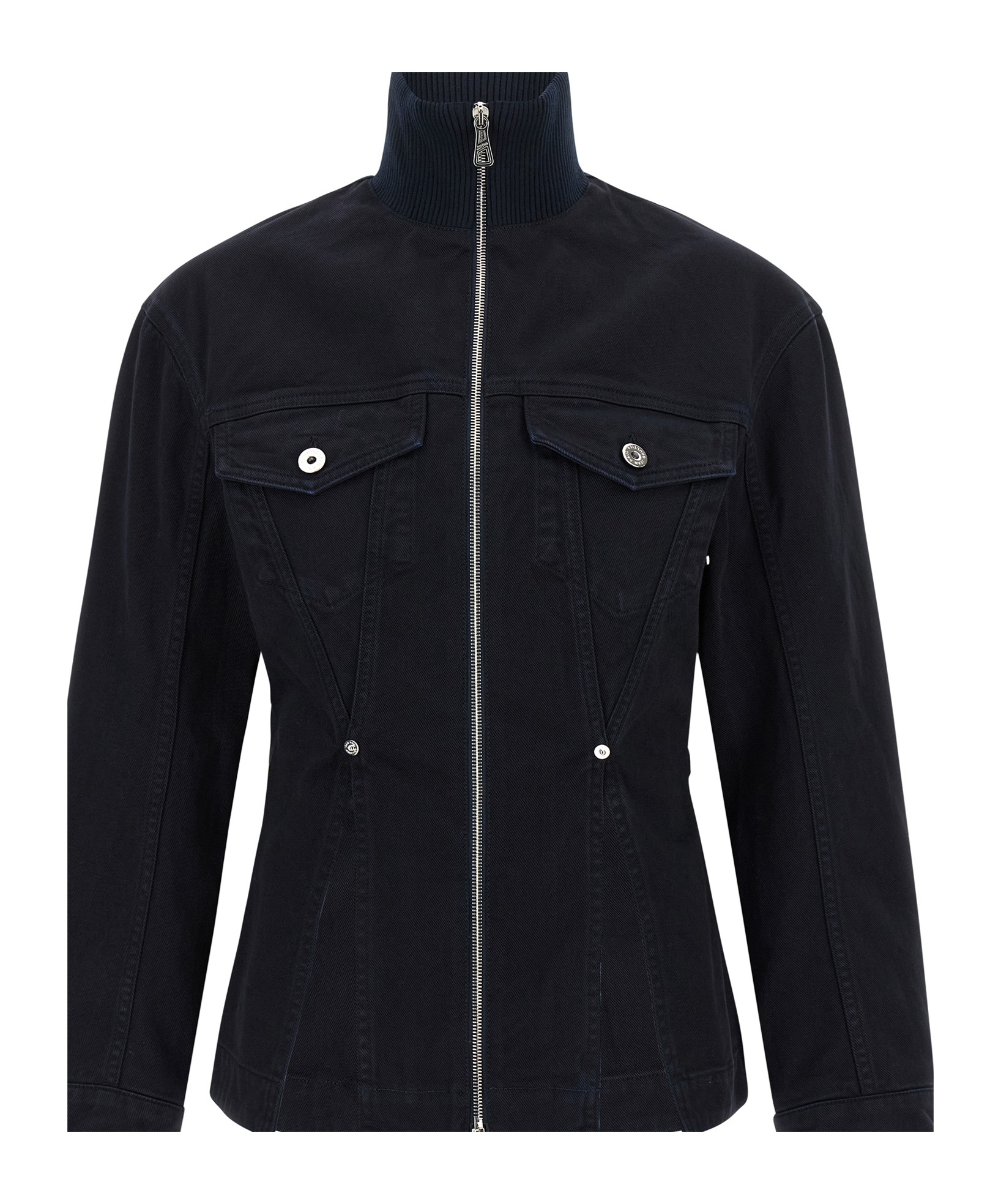 Jean Paul Gaultier The Slit Denim Puffer Jackets Blue In Blue