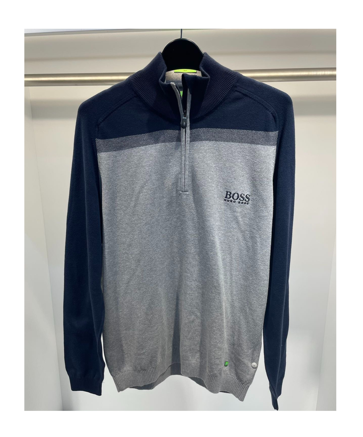 HUGO BOSS HALF-ZIPPER LONG-SLEEVED SWEATER