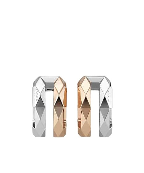 Gucci Logo Earrings In Gray