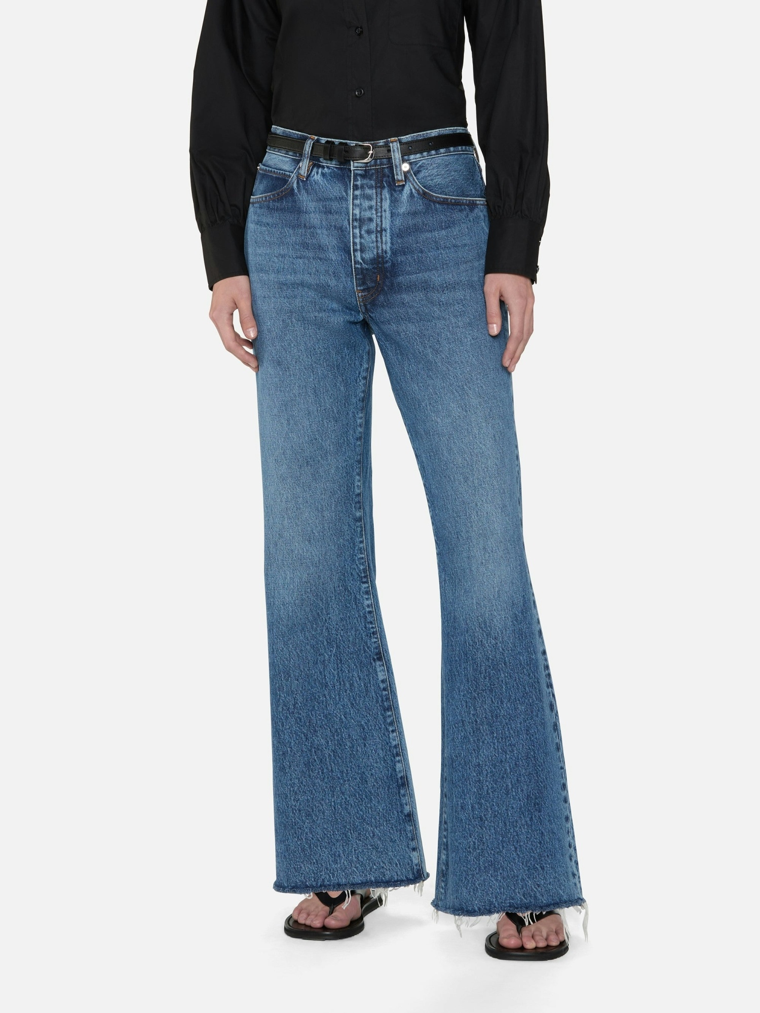 Frame Belt Loop Jeans In Blue