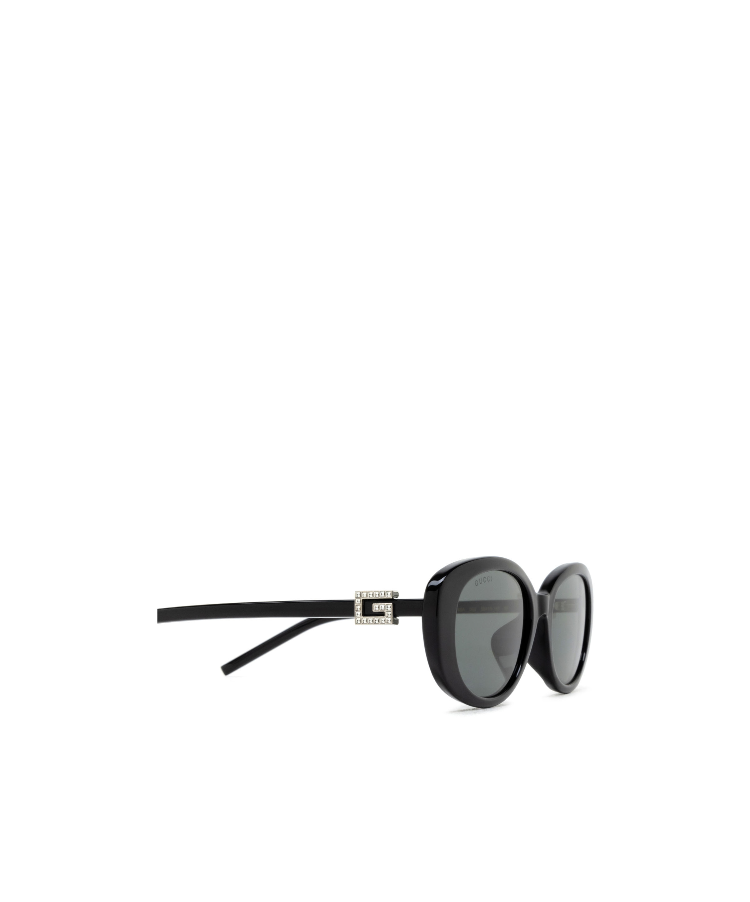 Gucci G-motif Oval-frame Sunglasses In Gray