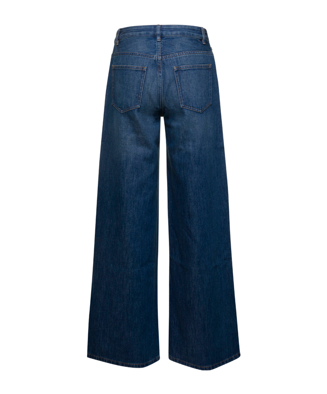 Apc Blue Wide Leg Jeans In Blue