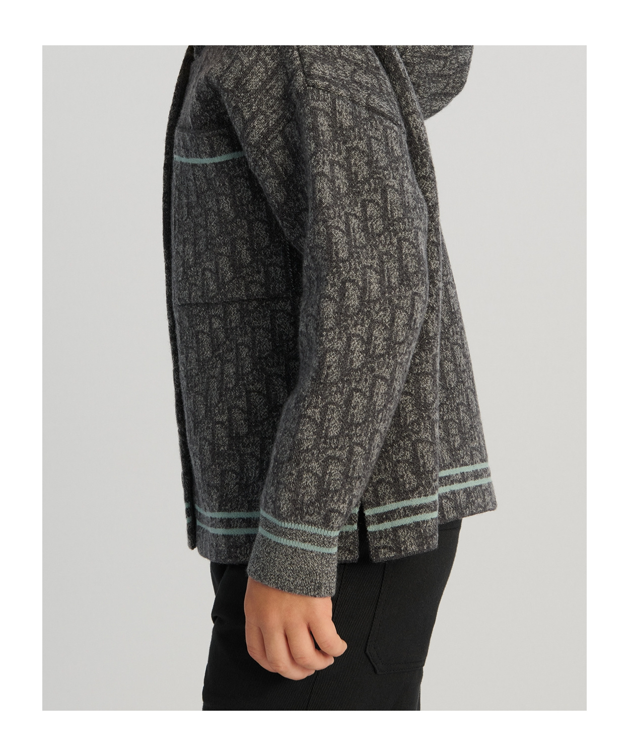 Dior Long-sleeved Cardigan In Gray