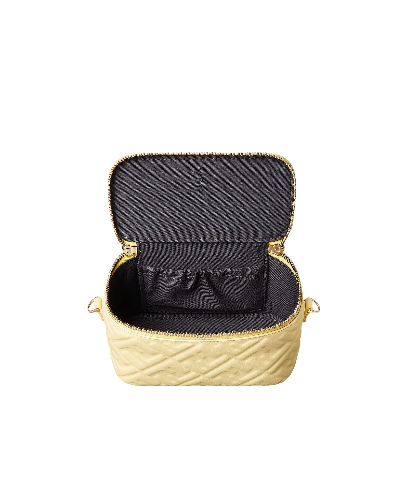 Fendi Yellow Nappa Leather Mini-bag With Ff Motif In Yellow