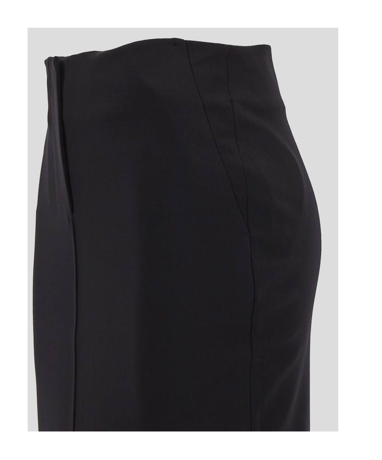 Jacquemus Rear Slit Maxi Skirt In Black