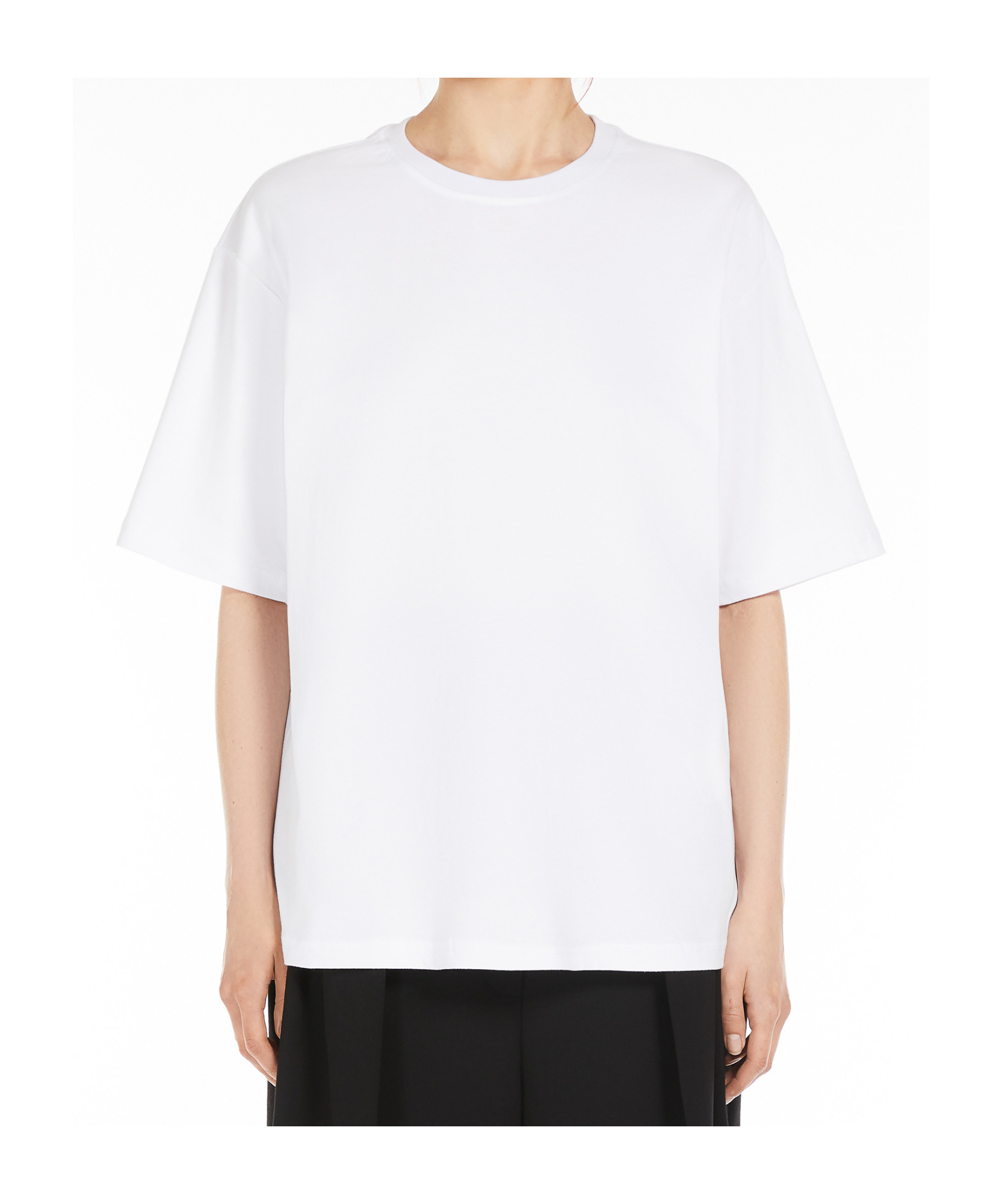 Sportmax Kabul - T-shirt Boxy In Cotone In White