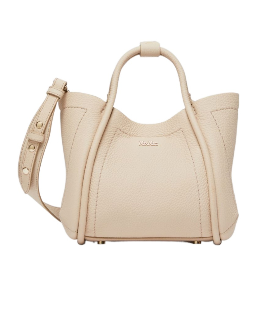 Max Mara Extra-small Leather Marine Bag In Blue