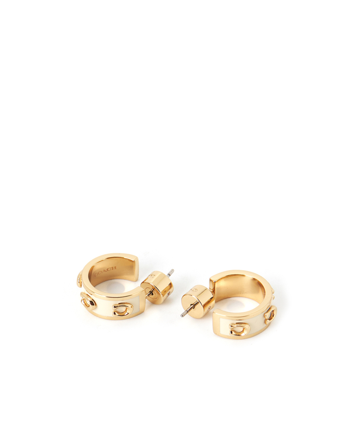 COACH ROUND EARRINGS 