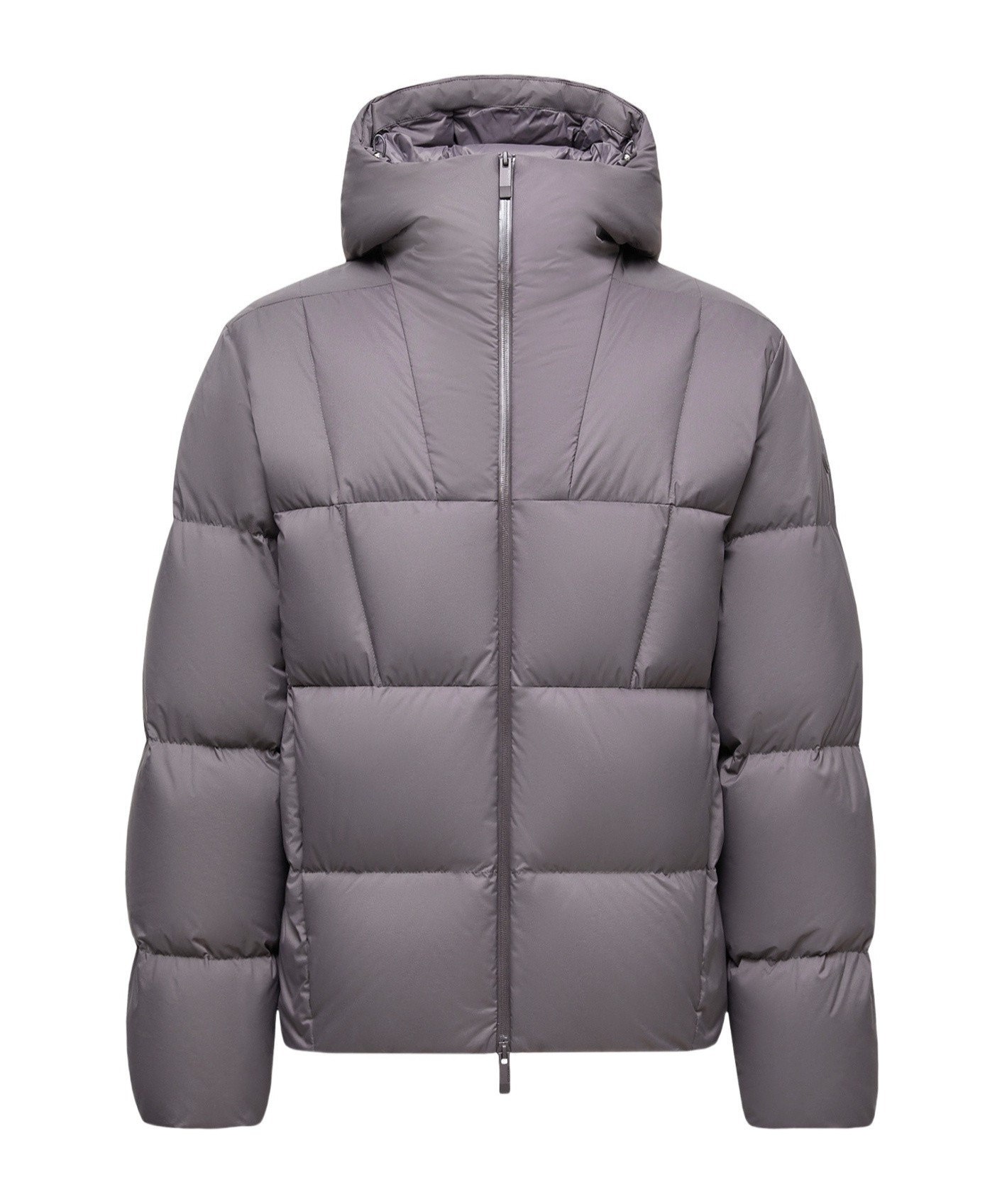 Moncler Couyere Short Down Jacket With Hood In Gray