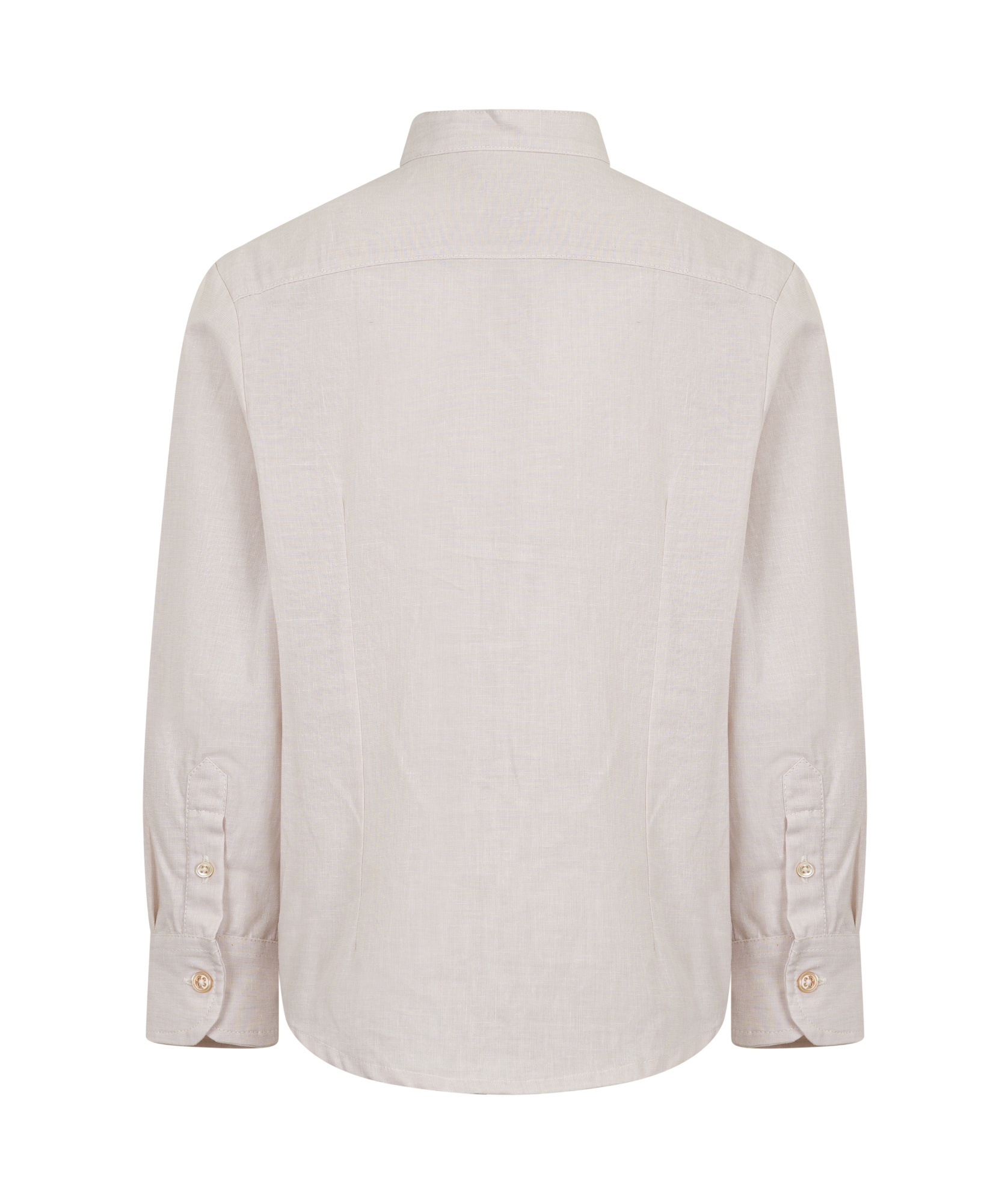 Eleventy High Collar Long Sleeve Shirt In White