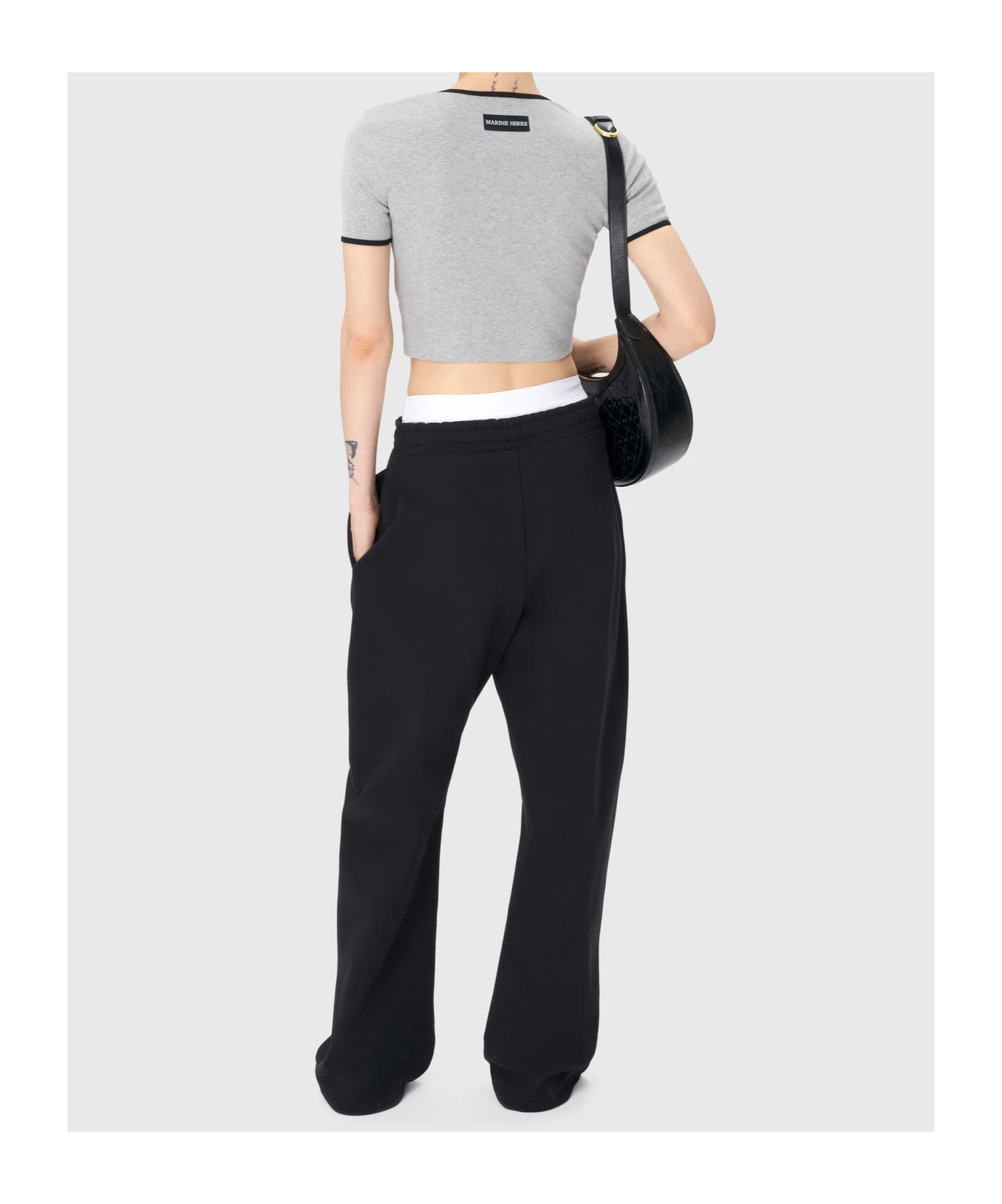 Marine Serre Crescent Moon Embroidered Track Pants