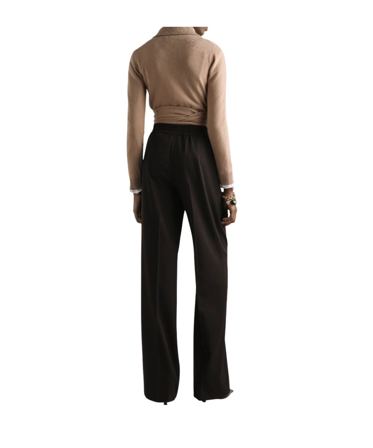 Dolce & Gabbana Wool Gabardine Joggers Trousers In Black
