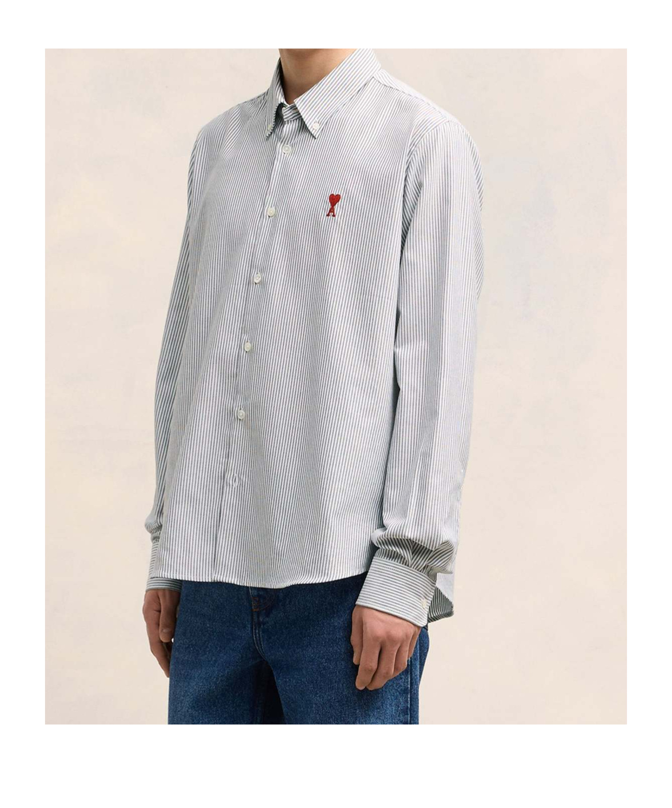 Ami Alexandre Mattiussi Ami Paris Shirt In Gray
