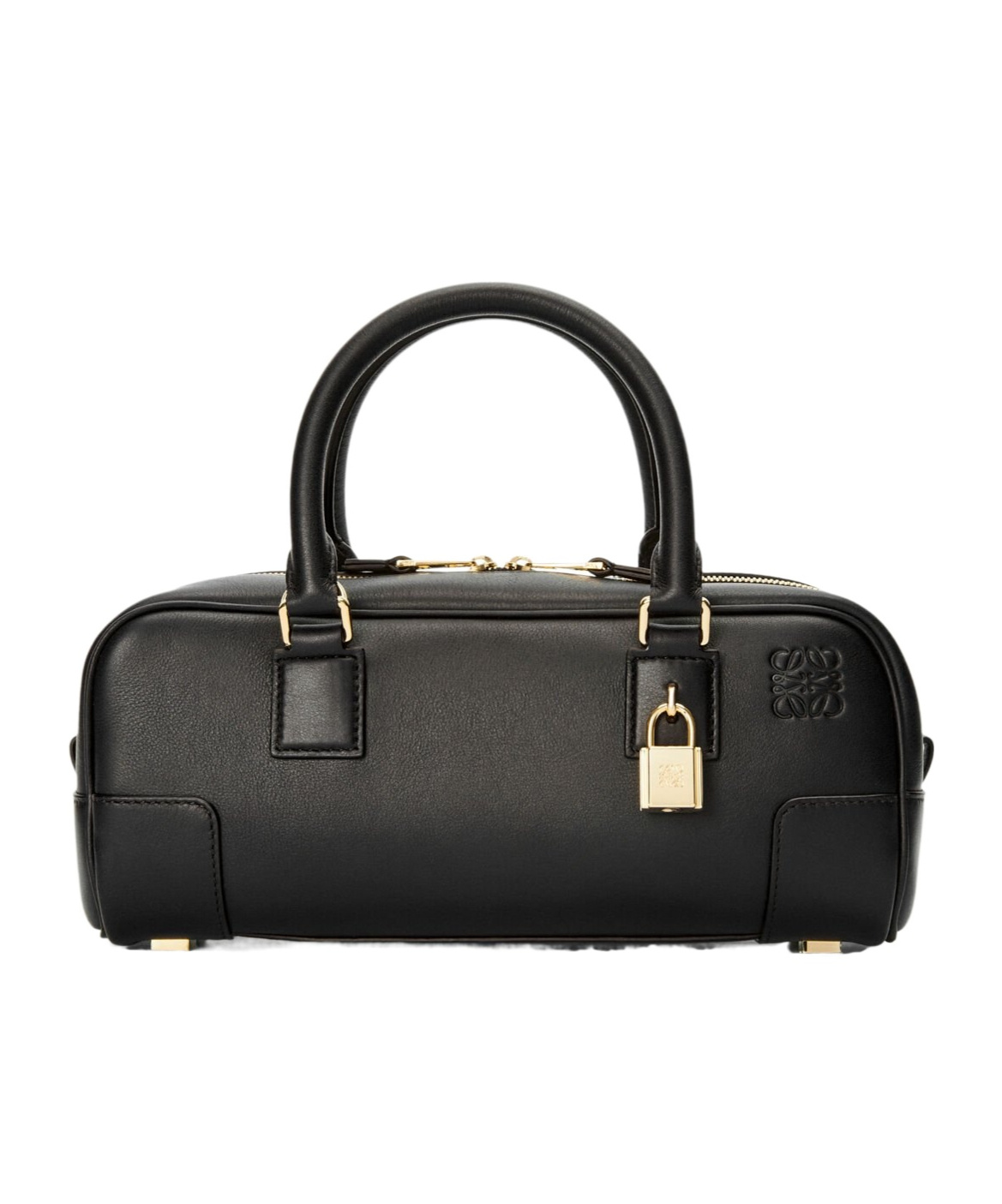 Loewe Mini Puzzle Leather Shoulder Bag In Black