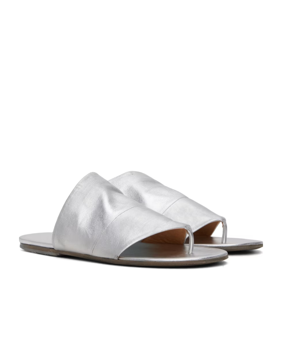Marsèll Asymmetrical Toe Slippers In White