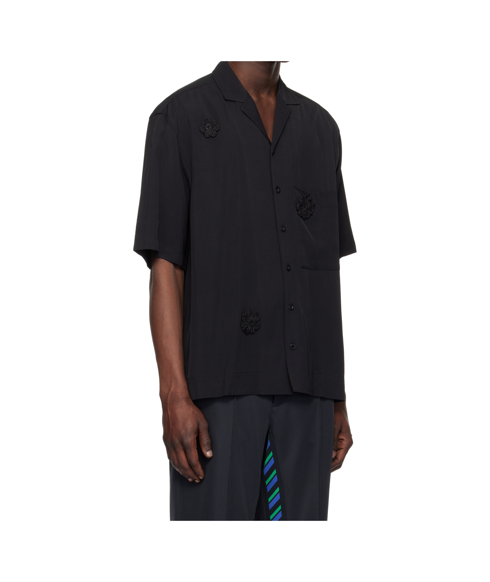 Shop Song For The Mute Floral Patch Shirt