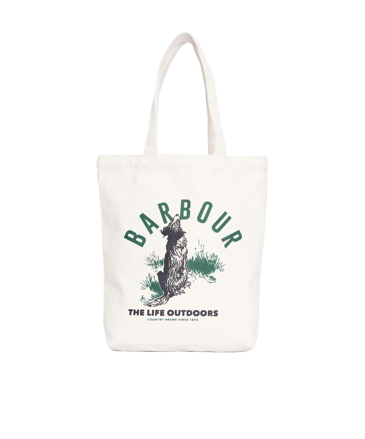 Shop Barbour Printed Handbag In White