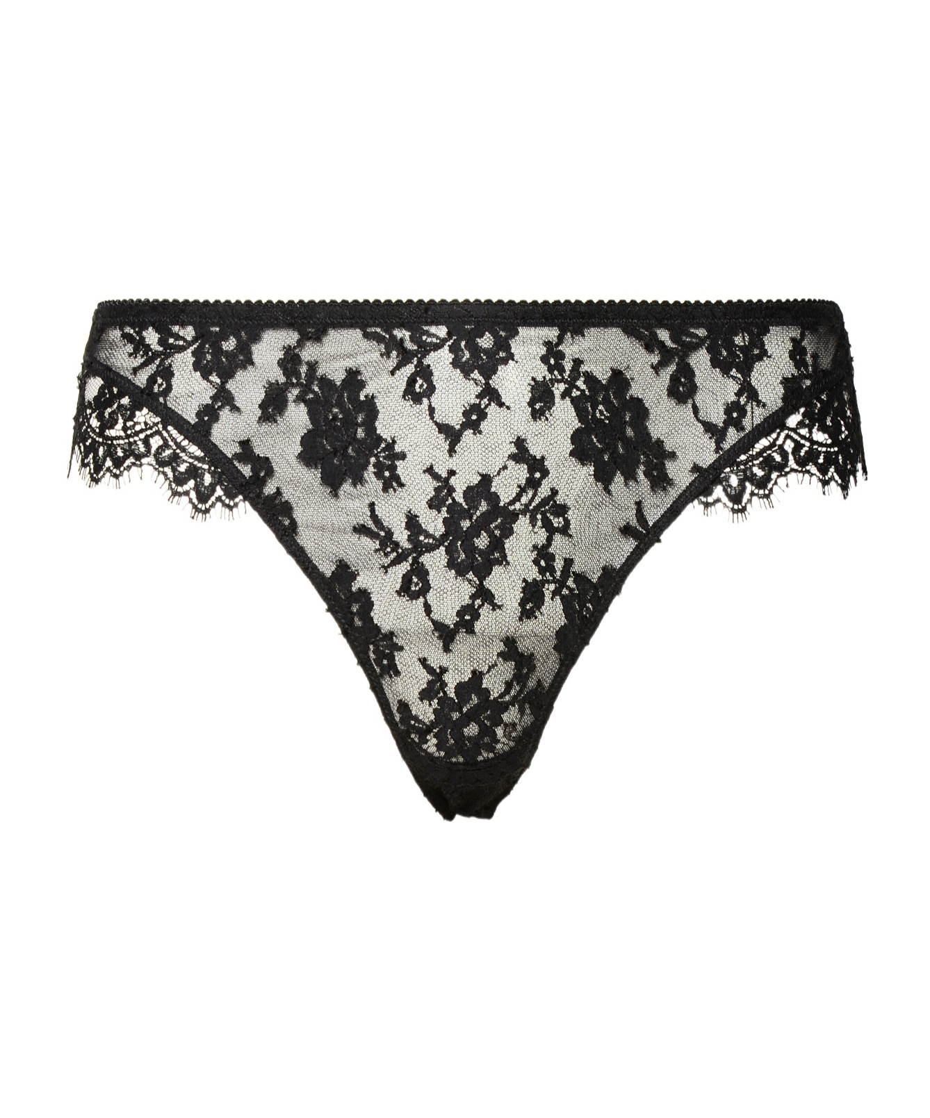 Shop Dolce & Gabbana Dolce Gabbana High Waist Lace Briefs In Black