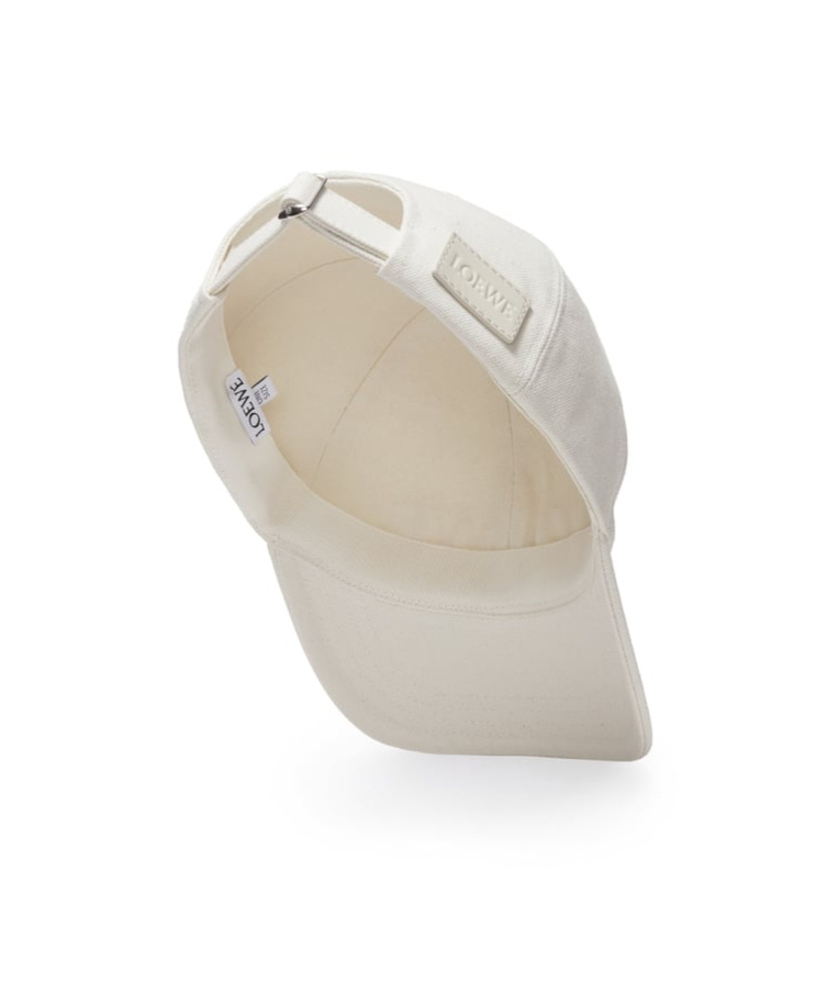 Loewe Logo Canvas Hat In White