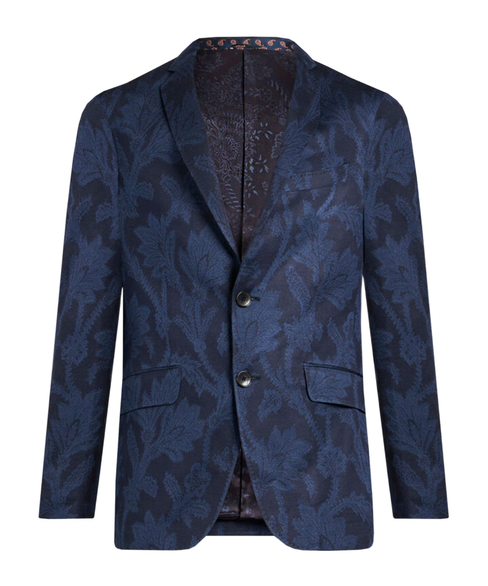 Etro Mrw Blazer Jacquard Fleur In Blue