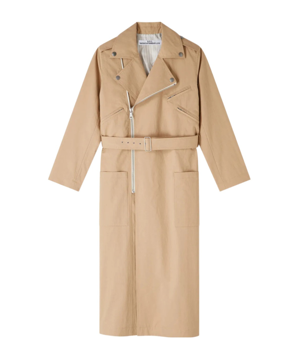 Apc Madame Recamier Trench Coat In Nude