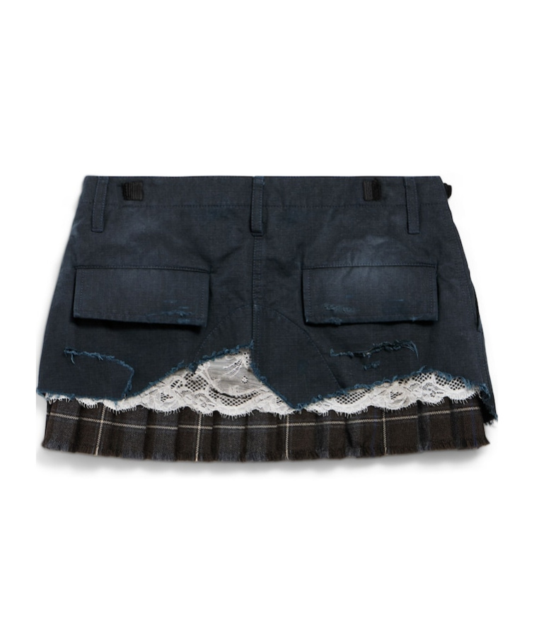Balenciaga Women's Patched Cargo Skirt In Anthracite In Black