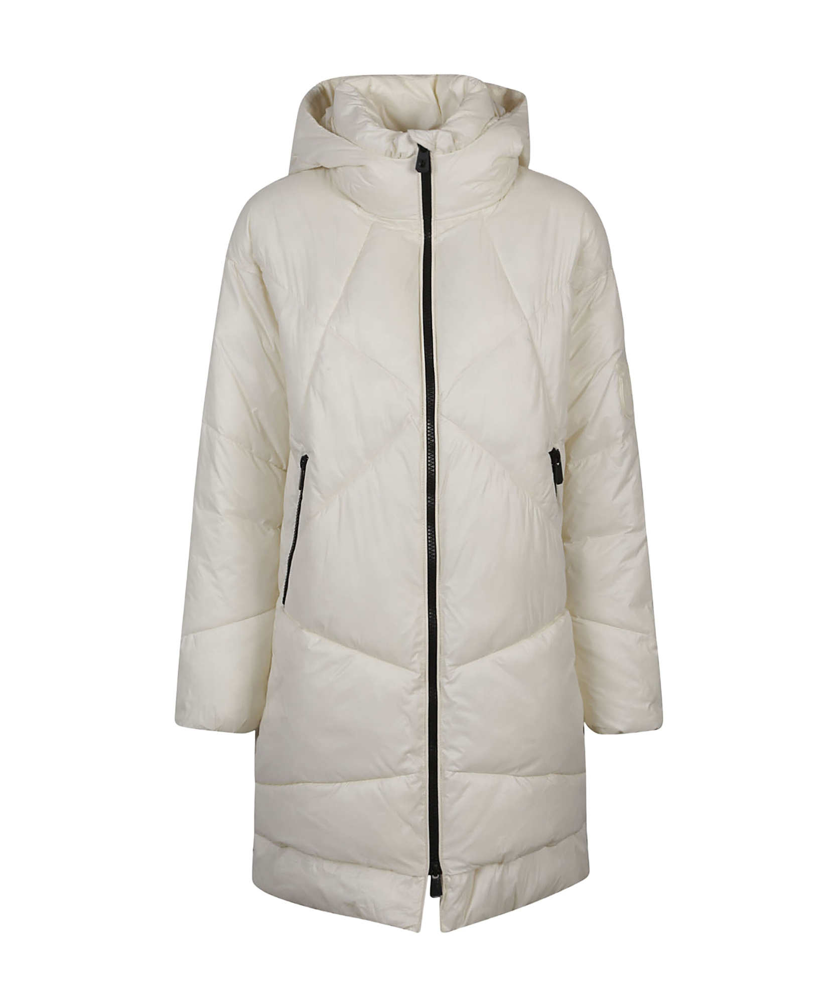 Pinko Hooded Insulation Technology Canvas Cotton Suit In White
