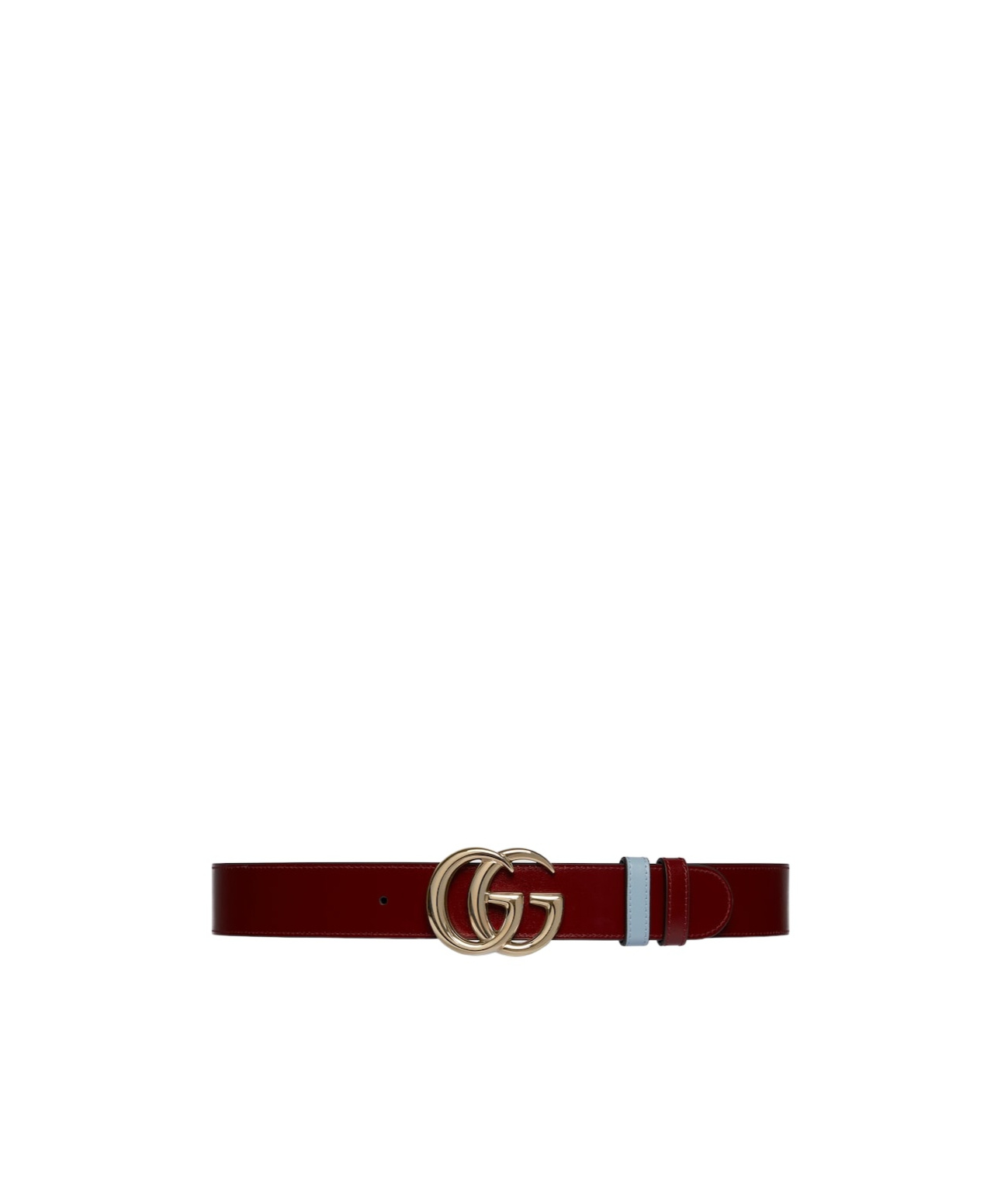 Gucci Gg Marmont Double-sided Belt In Light Blue