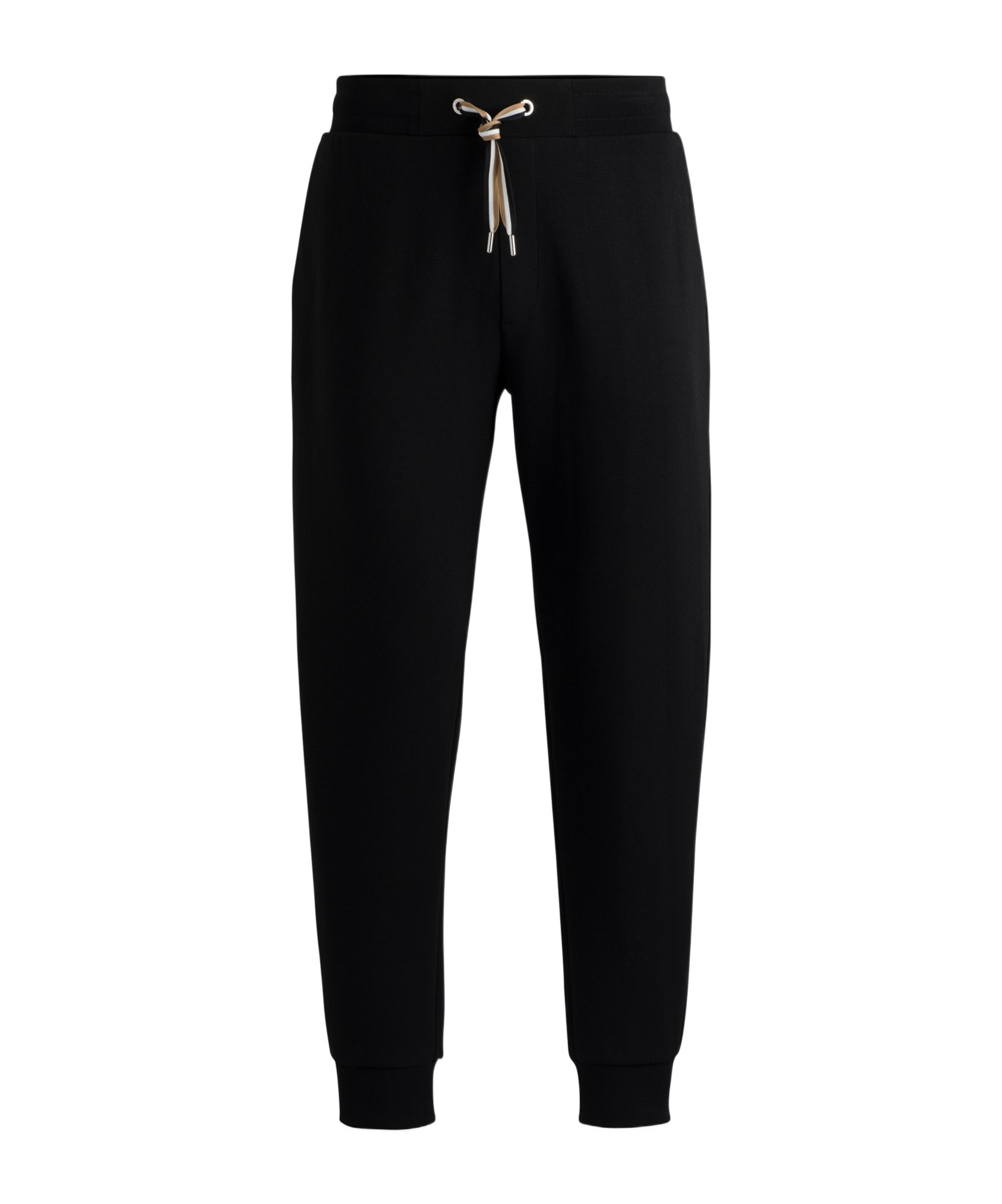 Hugo Boss Tracksuit Bottoms With Signature-stripe Cords In Black