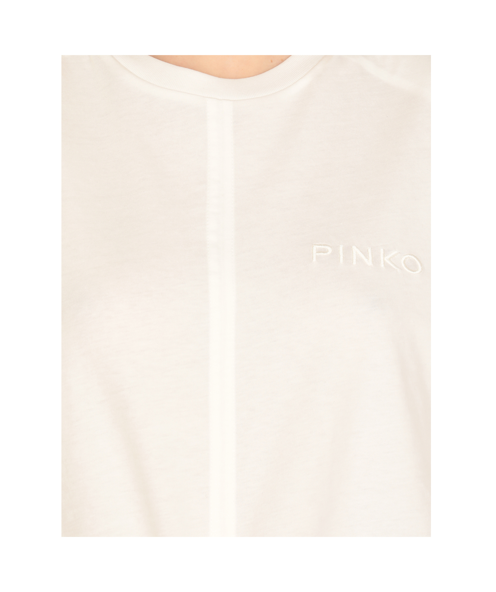 Shop Pinko Tied T-shirt In White