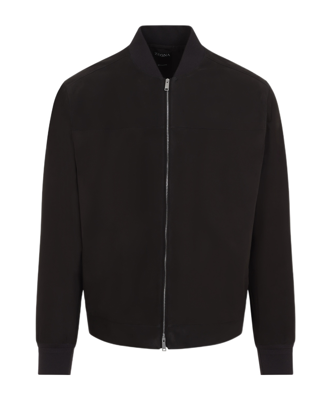 Shop Zegna Leather Jacket In Black