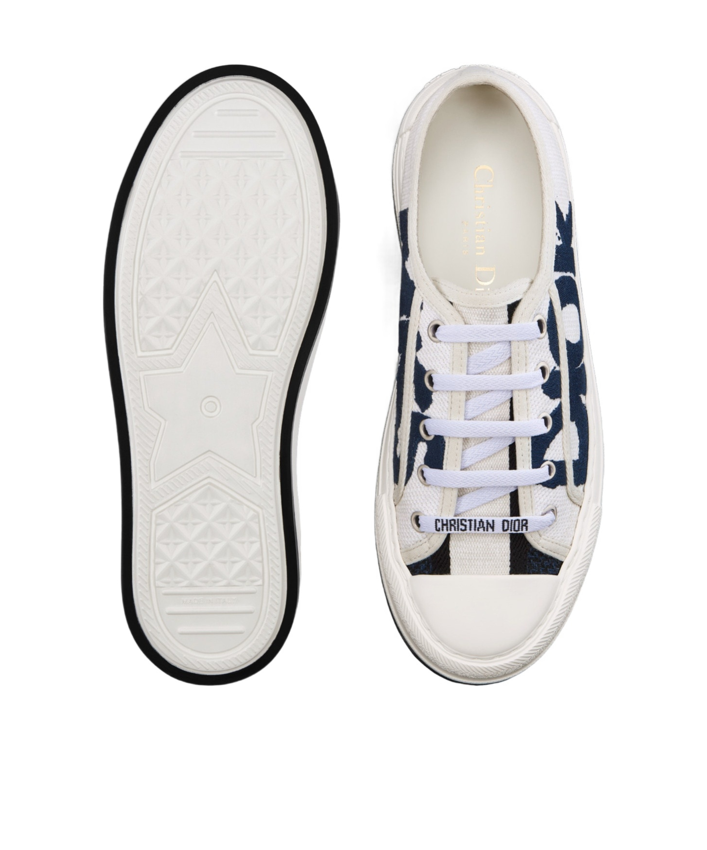 Dior Christian Women Platform Sneakers "walk'n'" In White