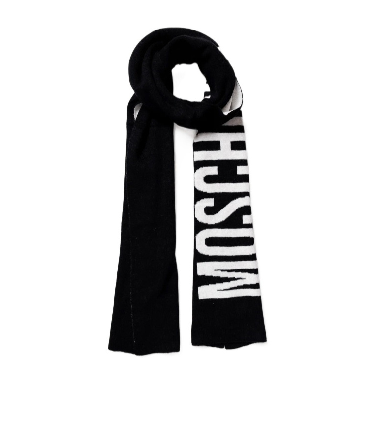 Moschino Contrasting Scarf In Black