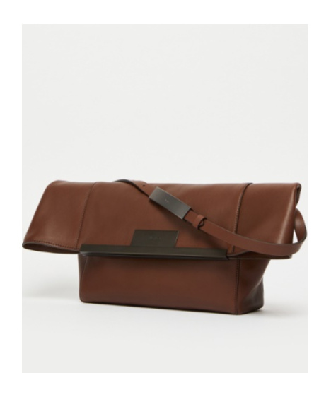Max Mara Mm Clasp Clutch In Brown