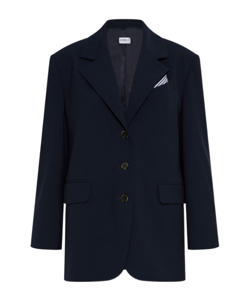 Marella Alda Single-breasted Pocket Blazer In Blue