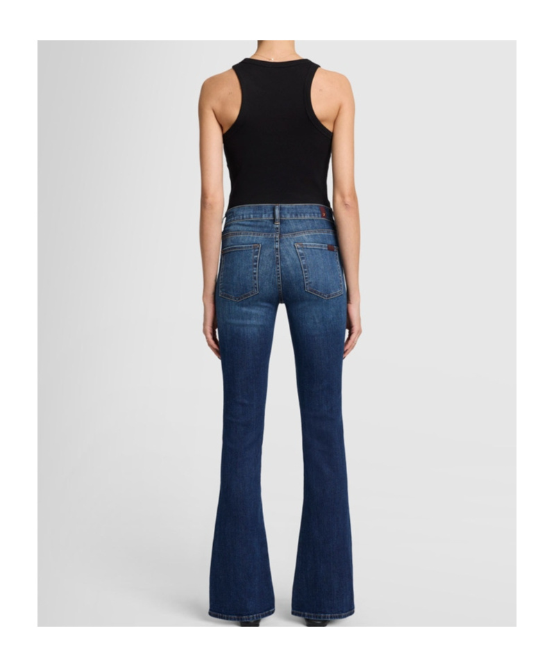 7 For All Mankind Mid-waist Bell Bottoms Jeans In Blue