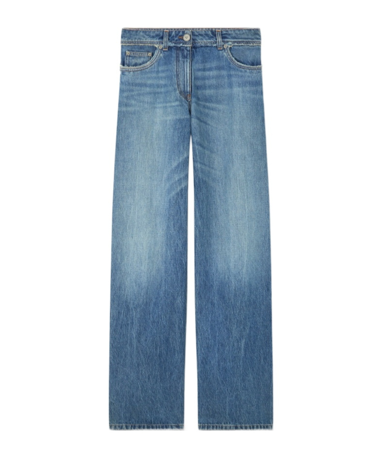 Versace Cotton Jeans In Blue