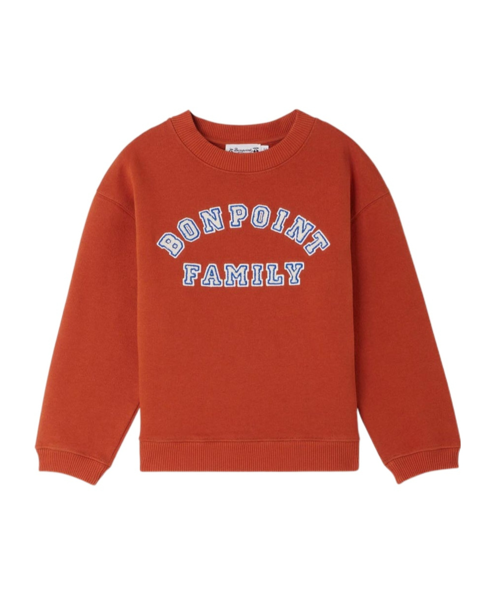 Bonpoint Tonino Logo-embroidered Sweatshirt In Brown