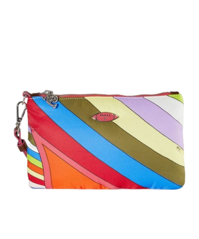 Pucci Logo Clutch In Multicolor