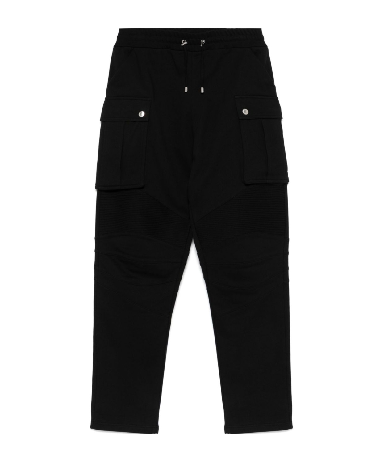 Balmain Ribbed-panel Track Pants In Black