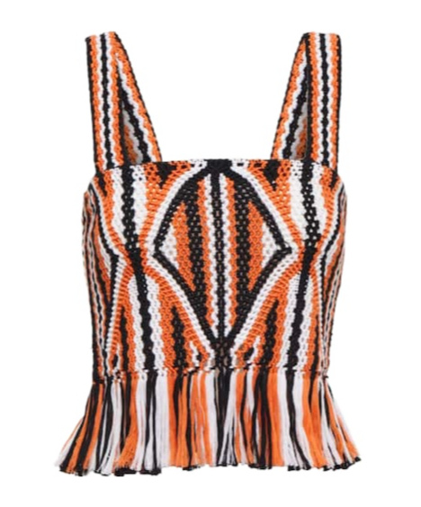 Gabriela Hearst Amalia Macramé Tank Top In Brown