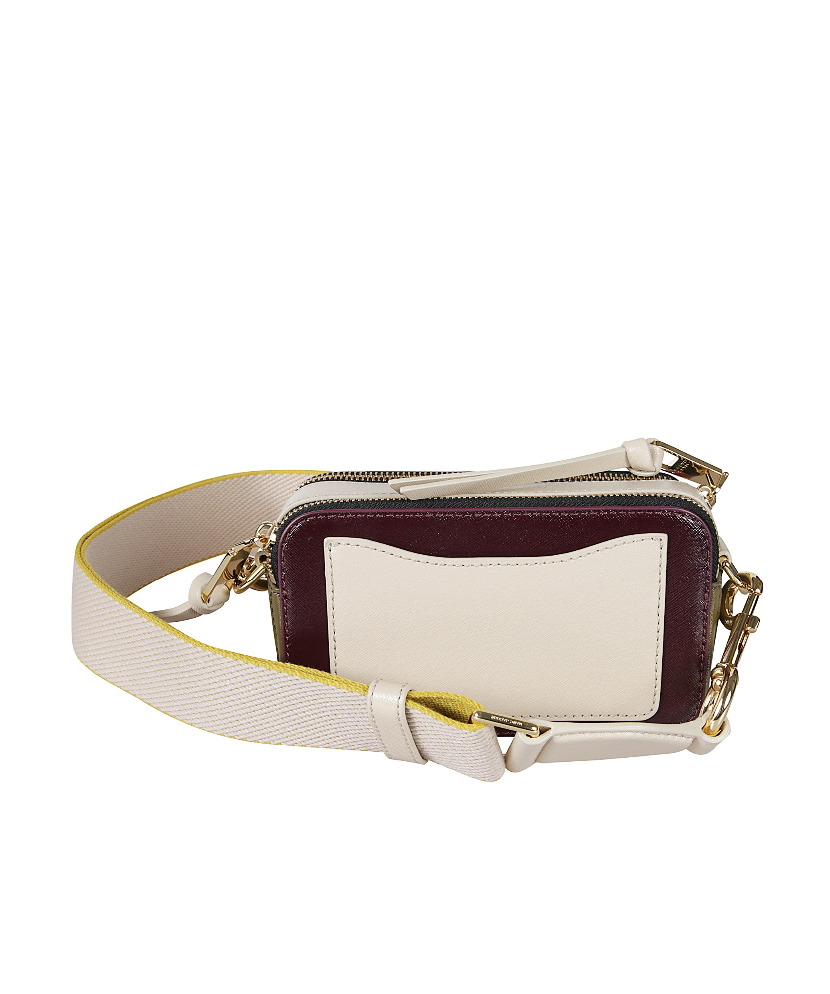 Marc Jacobs The Snapshot Logo Plaque Crossbody Bag In Burgundy